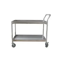 سبد آزمایشگاه فولاد ضد زنگ Sysbel 2-stain روی چرخ ها