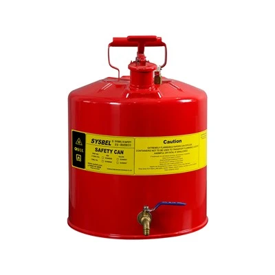 SYSBEL Safety Dispensing Can 5 گالن (19 لیتر) قرمز|قوطی ایمنی مایع قابل اشتعال نوع I – SCAN006R
